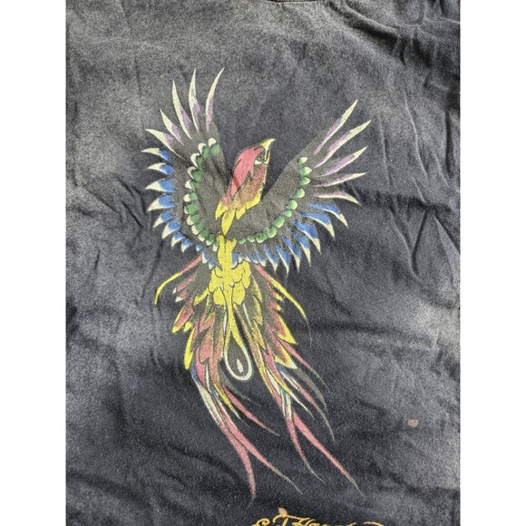 Ed Hardy Phoenix Graphic T-Shirt Black Sz Large Vtg Y2K - Picture 6 of 10